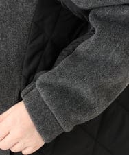 OLJLA07199 eur3(エウルキューブ) 【大きいサイズ】キルティングコンビブルゾン ダークグレー(93)