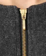 OLJLA07199 eur3(エウルキューブ) 【大きいサイズ】キルティングコンビブルゾン ダークグレー(93)