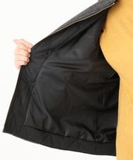 OLJLA07199 eur3(エウルキューブ) 【大きいサイズ】キルティングコンビブルゾン ダークグレー(93)