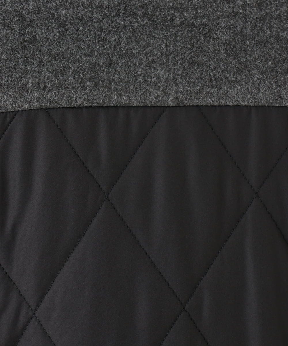 OLJLA07199 eur3(エウルキューブ) 【大きいサイズ】キルティングコンビブルゾン ダークグレー(93)