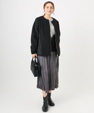 OLJLA07199 eur3(エウルキューブ) 【大きいサイズ】キルティングコンビブルゾン ブラック(94)