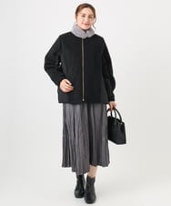 OLJLA07199 eur3(エウルキューブ) 【大きいサイズ】キルティングコンビブルゾン ブラック(94)