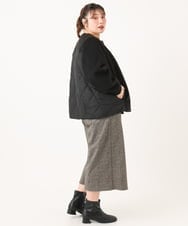 OLJLA07199 eur3(エウルキューブ) 【大きいサイズ】キルティングコンビブルゾン ブラック(94)