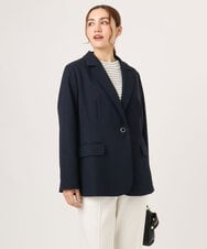 OLJLA08169 eur3(エウルキューブ) 【WEB先行販売】【大きいサイズ】テーラードジャケット ネイビー(57)