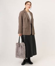 OLJLA08169 eur3(エウルキューブ) 【WEB先行販売】【大きいサイズ】テーラードジャケット モカ(84)