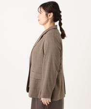 OLJLA08169 eur3(エウルキューブ) 【WEB先行販売】【大きいサイズ】テーラードジャケット モカ(84)