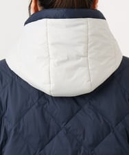 OLJLD04239 eur3(エウルキューブ) 【WEB先行販売】【大きいサイズ】エアリーナイロンショートダウンコート ネイビー