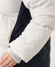 OLJLD04239 eur3(エウルキューブ) 【WEB先行販売】【大きいサイズ】エアリーナイロンショートダウンコート ネイビー