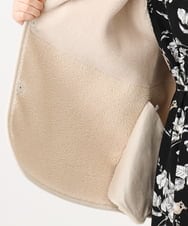 OLJLD05239 eur3(エウルキューブ) 【WEB先行販売】【大きいサイズ/リバーシブル】ノーカラーフェイクムートンコート グレージュ