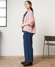 OLJLD11119 eur3(エウルキューブ) 【大きいサイズ】フラッフィージップジャケット ライトピンク