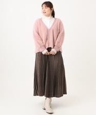 OLJLD11119 eur3(エウルキューブ) 【大きいサイズ】フラッフィージップジャケット ライトピンク