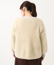 OLJLD11119 eur3(エウルキューブ) 【大きいサイズ】フラッフィージップジャケット ベージュ