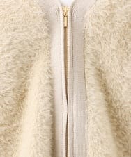 OLJLD11119 eur3(エウルキューブ) 【大きいサイズ】フラッフィージップジャケット ベージュ