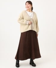 OLJLD11119 eur3(エウルキューブ) 【大きいサイズ】フラッフィージップジャケット ベージュ