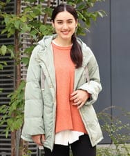 OLJLP04230 eur3(エウルキューブ) 【大きいサイズ】ショートダウンジャケット ライトグリーン(30)