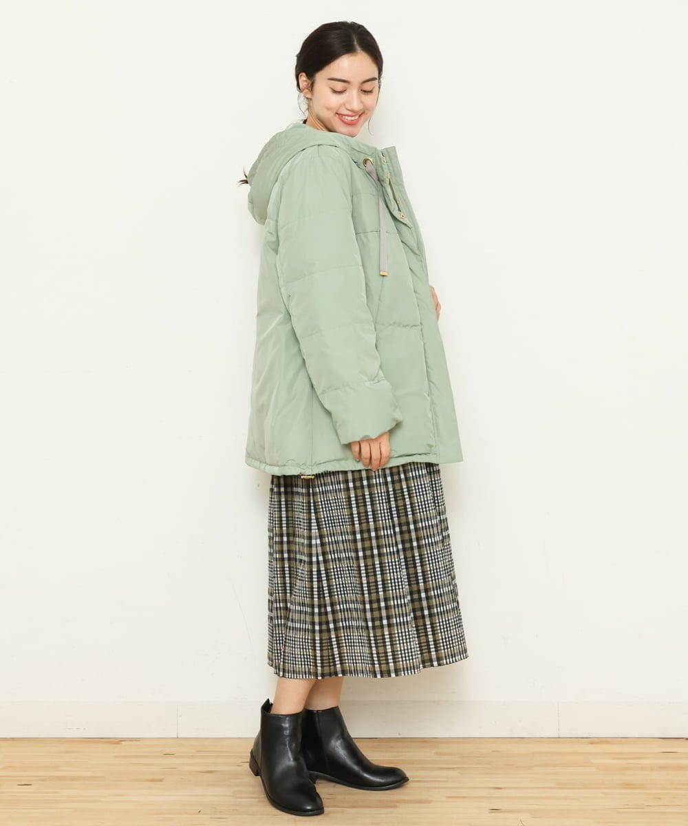 OLJLP04230 eur3(エウルキューブ) 【大きいサイズ】ショートダウンジャケット ライトグリーン(30)