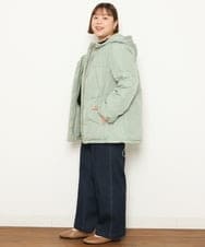 OLJLP04230 eur3(エウルキューブ) 【大きいサイズ】ショートダウンジャケット ライトグリーン(30)