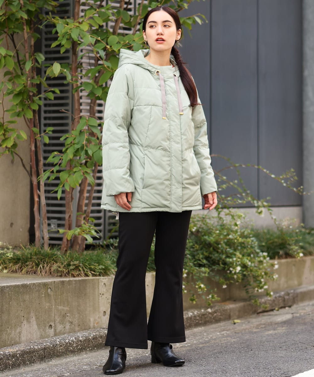 OLJLP04230 eur3(エウルキューブ) 【大きいサイズ】ショートダウンジャケット ライトグリーン(30)