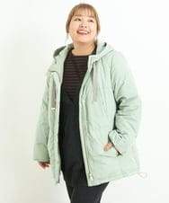 OLJLP04230 eur3(エウルキューブ) 【大きいサイズ】ショートダウンジャケット ライトグリーン(30)
