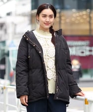 OLJLP04230 eur3(エウルキューブ) 【大きいサイズ】ショートダウンジャケット ブラック(94)