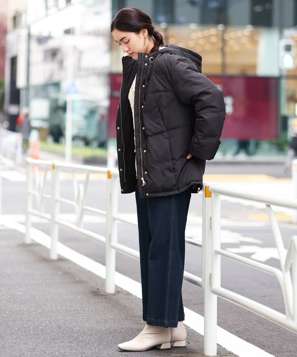 OLJLP04230 eur3(エウルキューブ) 【大きいサイズ】ショートダウンジャケット ブラック(94)