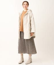 OLJLS02269 eur3(エウルキューブ) 【大きいサイズ】ライトダウンポンチョ アイボリー(80)