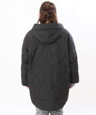 OLJLS02269 eur3(エウルキューブ) 【大きいサイズ】ライトダウンポンチョ ブラック(94)