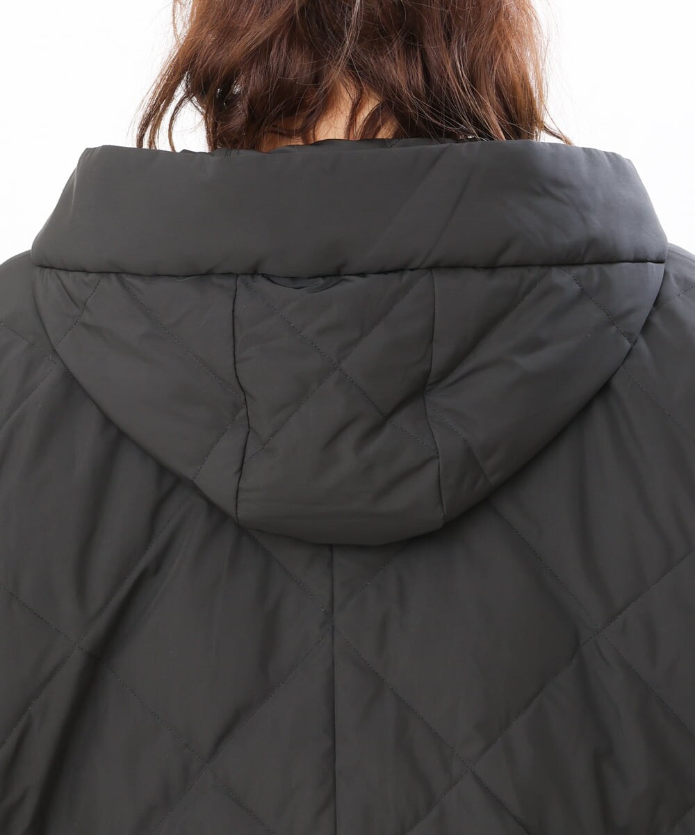 OLJLS02269 eur3(エウルキューブ) 【大きいサイズ】ライトダウンポンチョ ブラック(94)