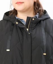 OLJLS02269 eur3(エウルキューブ) 【大きいサイズ】ライトダウンポンチョ ブラック(94)