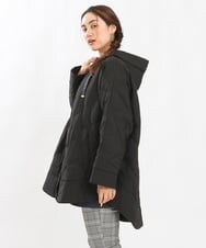 OLJLS02269 eur3(エウルキューブ) 【大きいサイズ】ライトダウンポンチョ ブラック(94)