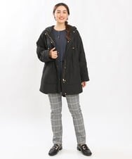 OLJLS02269 eur3(エウルキューブ) 【大きいサイズ】ライトダウンポンチョ ブラック(94)