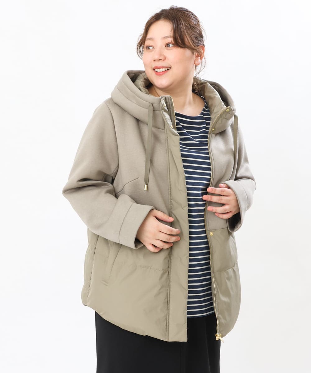 OLJLS05259 eur3(エウルキューブ) 【大きいサイズ】ダンボールコンビアウター カーキ(36)