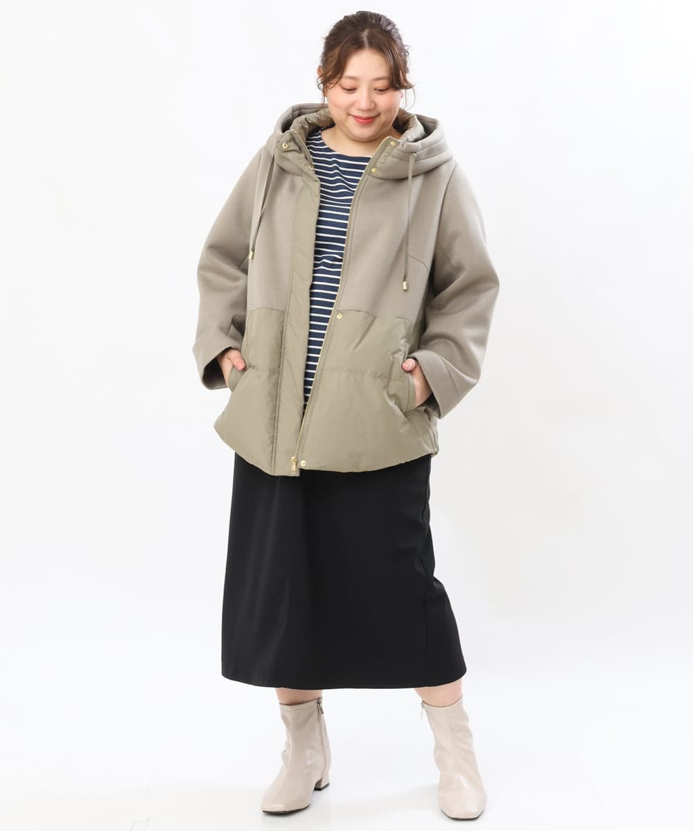 OLJLS05259 eur3(エウルキューブ) 【大きいサイズ】ダンボールコンビアウター カーキ(36)
