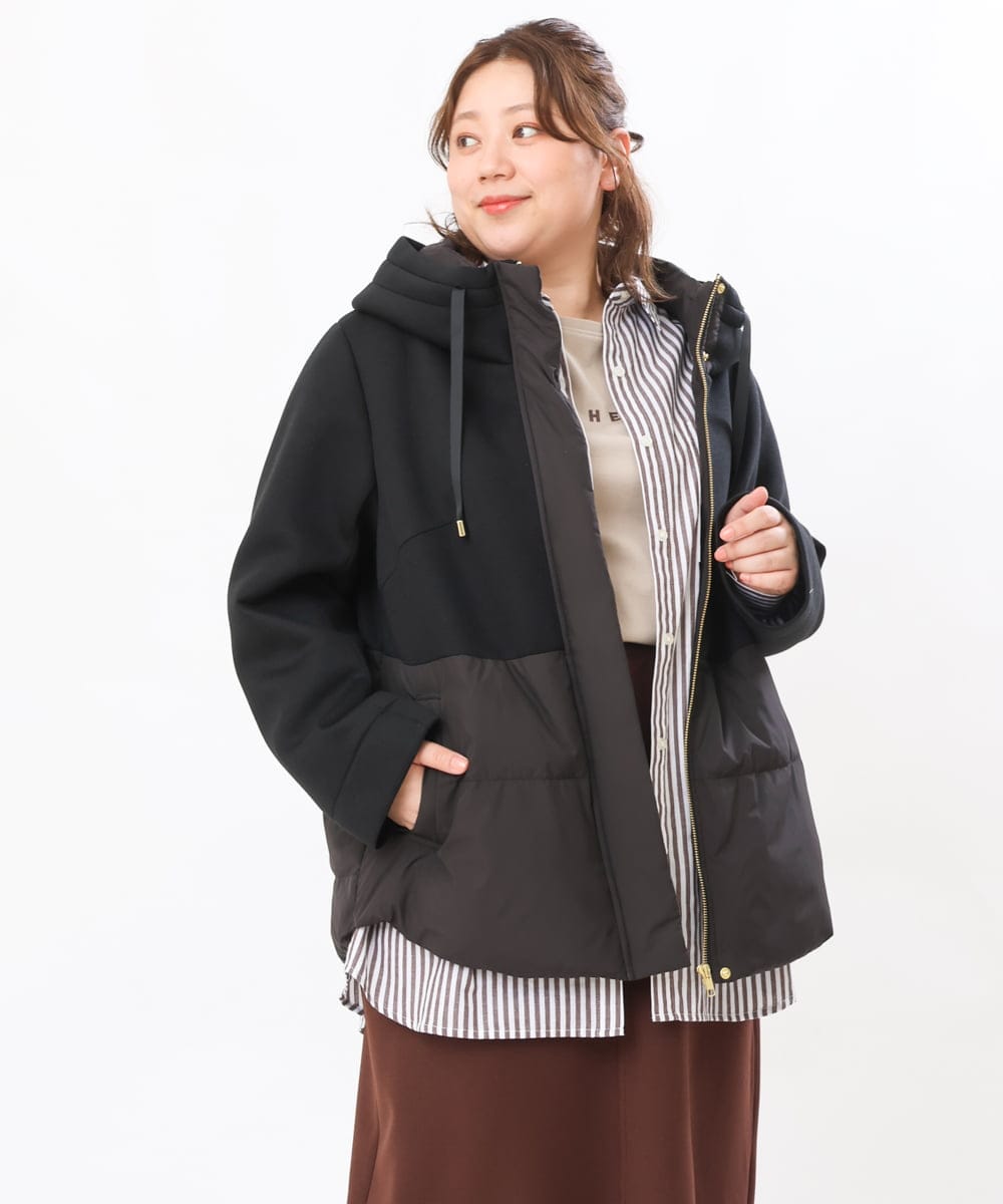 OLJLS05259 eur3(エウルキューブ) 【大きいサイズ】ダンボールコンビアウター ブラック(94)
