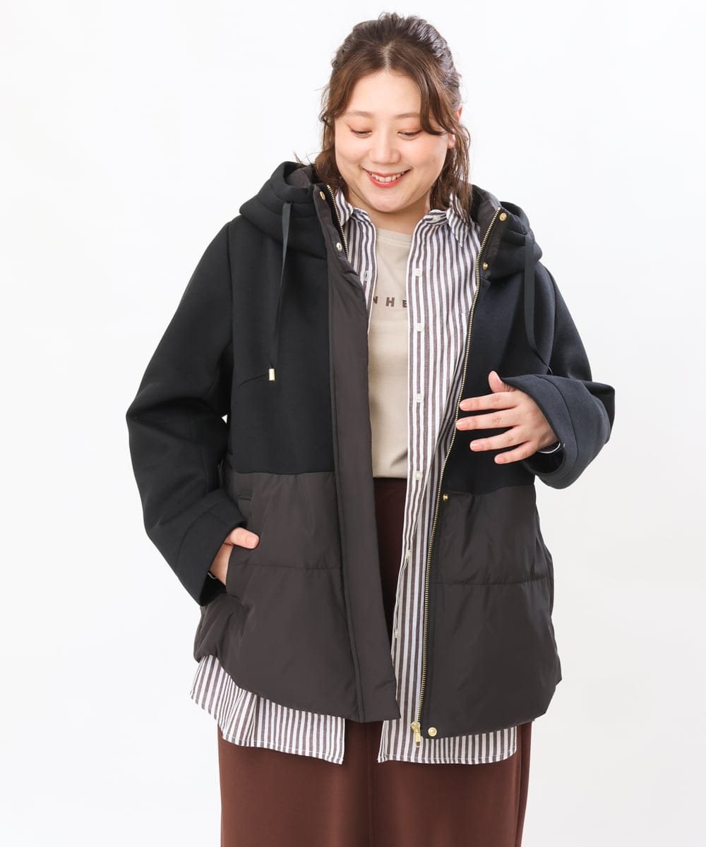 OLJLS05259 eur3(エウルキューブ) 【大きいサイズ】ダンボールコンビアウター ブラック(94)