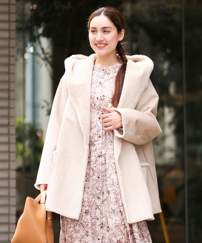 OLJLS08239 eur3 【大きいサイズ】もこもこフェイクムートン