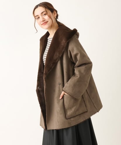 OLJLS08239 eur3 【大きいサイズ】もこもこフェイクムートン