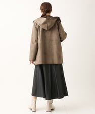 OLJLS08239 eur3(エウルキューブ) 【大きいサイズ】もこもこフェイクムートン ダークブラウン(87)