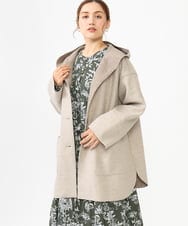 OLJLV05159 eur3(エウルキューブ) 【大きいサイズ】ニードルパンチフーディーアウター ベージュ(82)