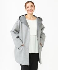 OLJLV05159 eur3(エウルキューブ) 【大きいサイズ】ニードルパンチフーディーアウター グレー(92)