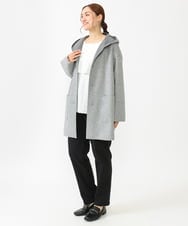 OLJLV05159 eur3(エウルキューブ) 【大きいサイズ】ニードルパンチフーディーアウター グレー(92)
