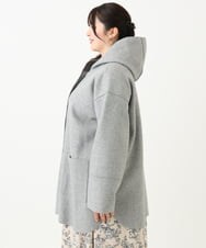 OLJLV05159 eur3(エウルキューブ) 【大きいサイズ】ニードルパンチフーディーアウター グレー(92)