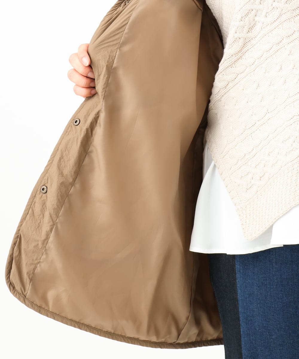 OLJLV07159 eur3(エウルキューブ) 【大きいサイズ】キルティングコンビアウター モカ(84)