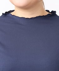 OLKAA06054 eur3(エウルキューブ) 【大きいサイズ】メローリブトップス ネイビー(57)