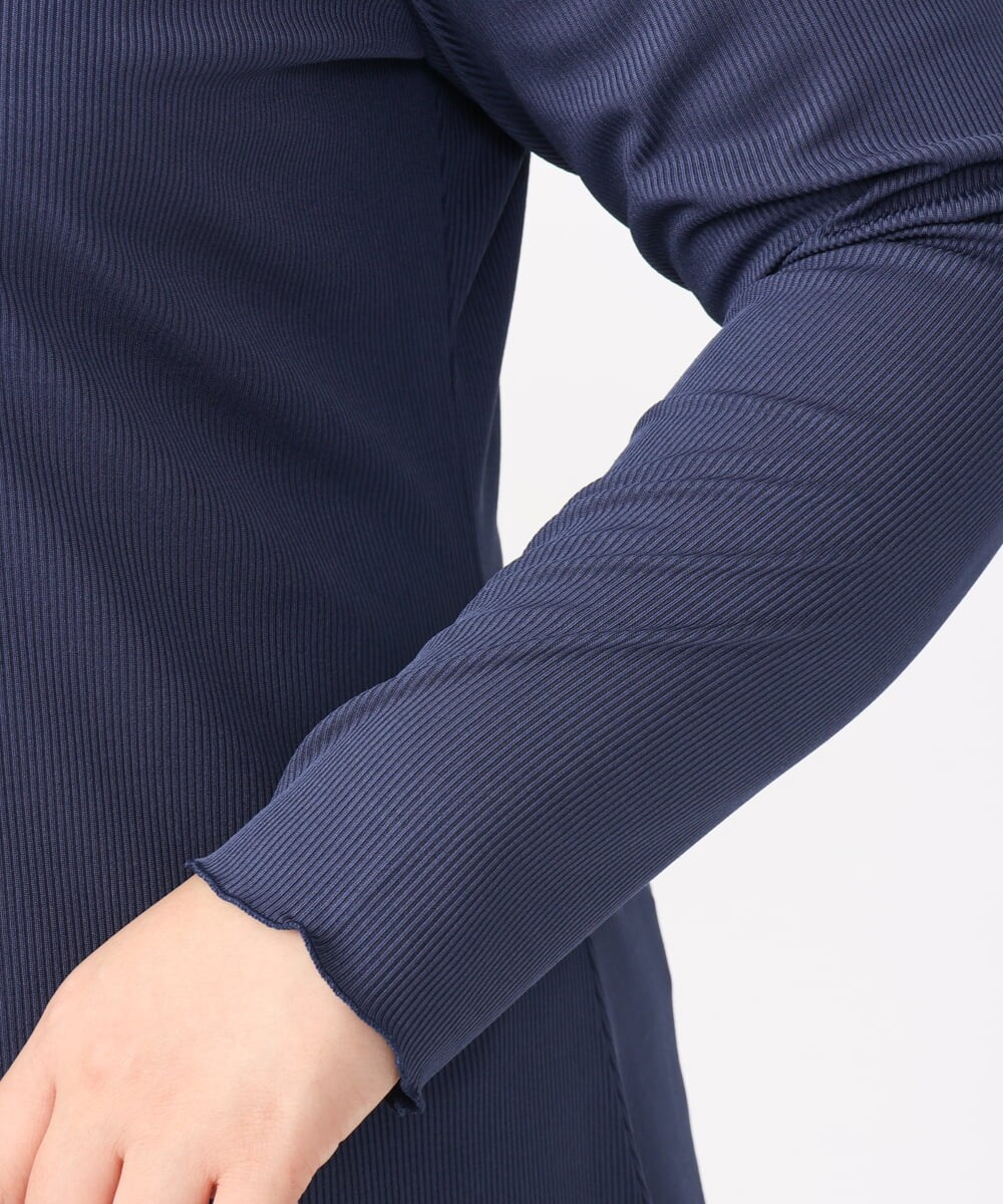 OLKAA06054 eur3(エウルキューブ) 【大きいサイズ】メローリブトップス ネイビー(57)