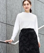 OLKAA06054 eur3(エウルキューブ) 【大きいサイズ】メローリブトップス ホワイト(90)