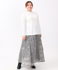 OLKAA06054 eur3(エウルキューブ) 【大きいサイズ】メローリブトップス ホワイト(90)