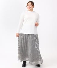 OLKAA06054 eur3(エウルキューブ) 【大きいサイズ】メローリブトップス ホワイト(90)
