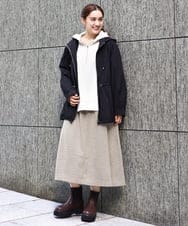 OLKAA24079 eur3(エウルキューブ) 【大きいサイズ/a.v.v×eur3】ハーフジップダンボールフーディー アイボリー(80)