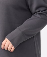OLKAA24079 eur3(エウルキューブ) 【大きいサイズ/a.v.v×eur3】ハーフジップダンボールフーディー ダークグレー(93)